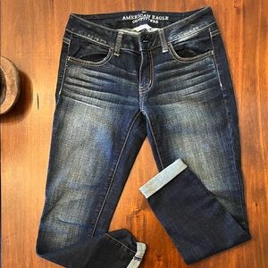 American Eagle Outfitters Dark Wash Cropped Jeans